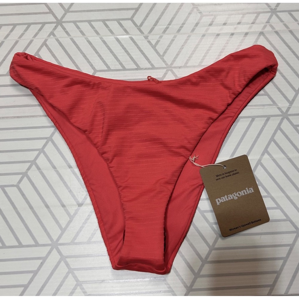 NWT $79 Patagonia Women's size Small Coral Upswell Bikini Bottoms Cheeky - Picture 9 of 9